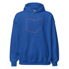 Orange Cincy Hoodie | Ohio Outline Minimalist Design | Unisex - Bluegrass Elite Apparel LLC