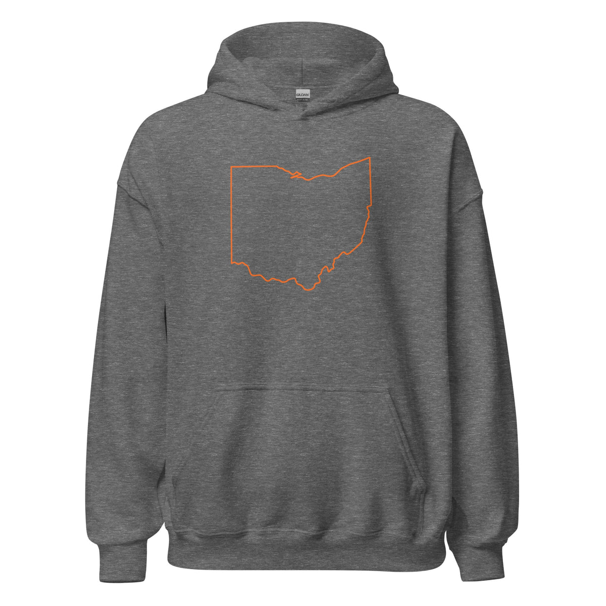 Orange Cincy Hoodie | Ohio Outline Minimalist Design | Unisex - Bluegrass Elite Apparel LLC