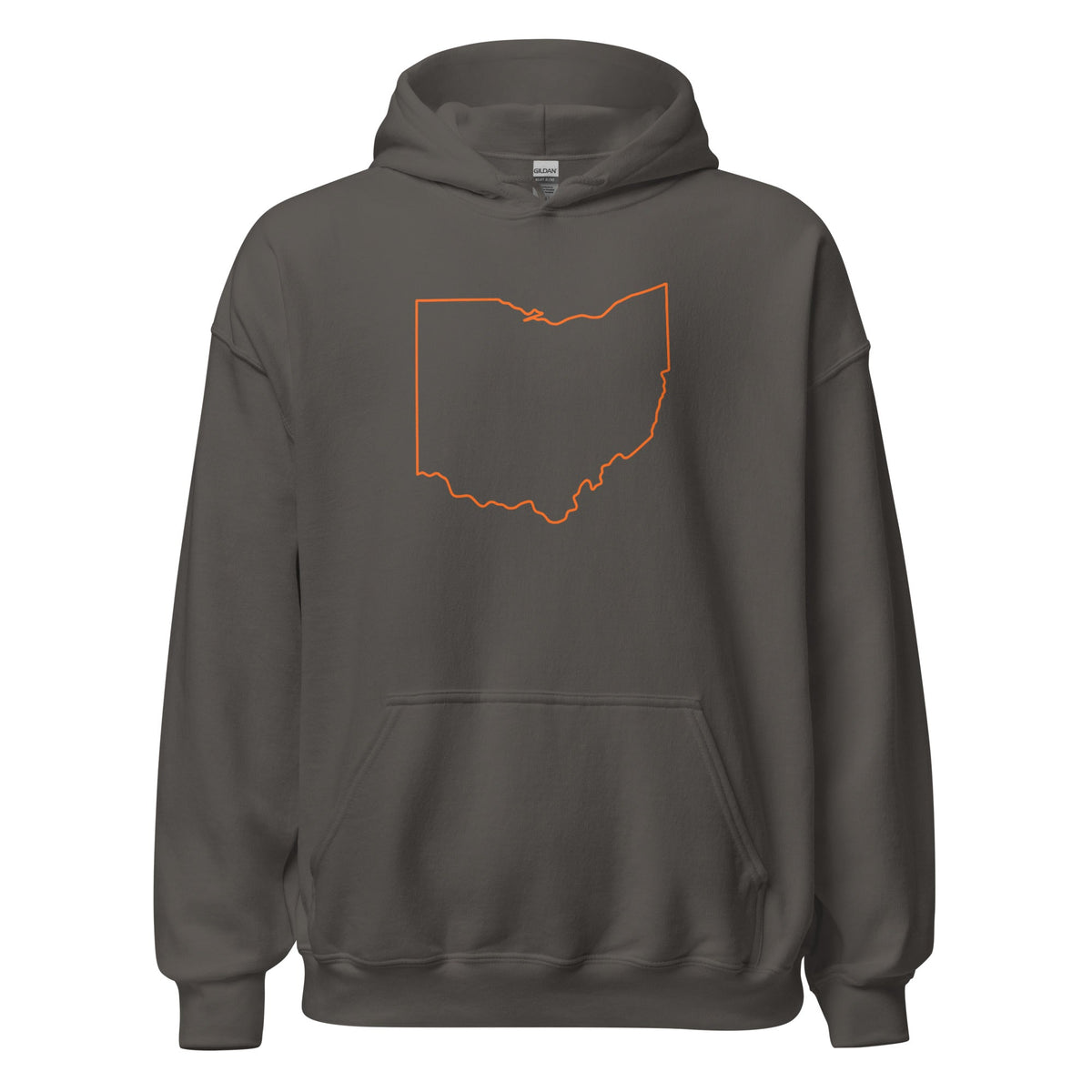 Orange Cincy Hoodie | Ohio Outline Minimalist Design | Unisex - Bluegrass Elite Apparel LLC