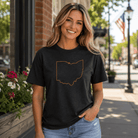 Orange Cincy T-Shirt | Ohio Outline Design | Elite - Bluegrass Elite Apparel LLC