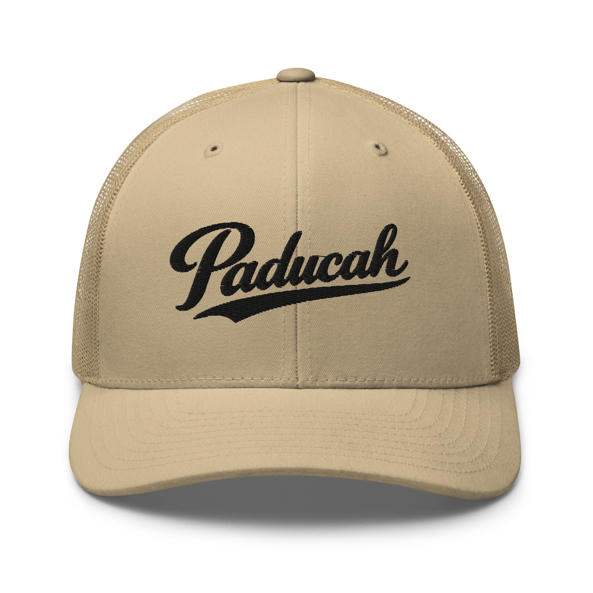 Paducah Vintage Script Trucker Hat – Kentucky Cities Series - Bluegrass Elite Apparel LLC
