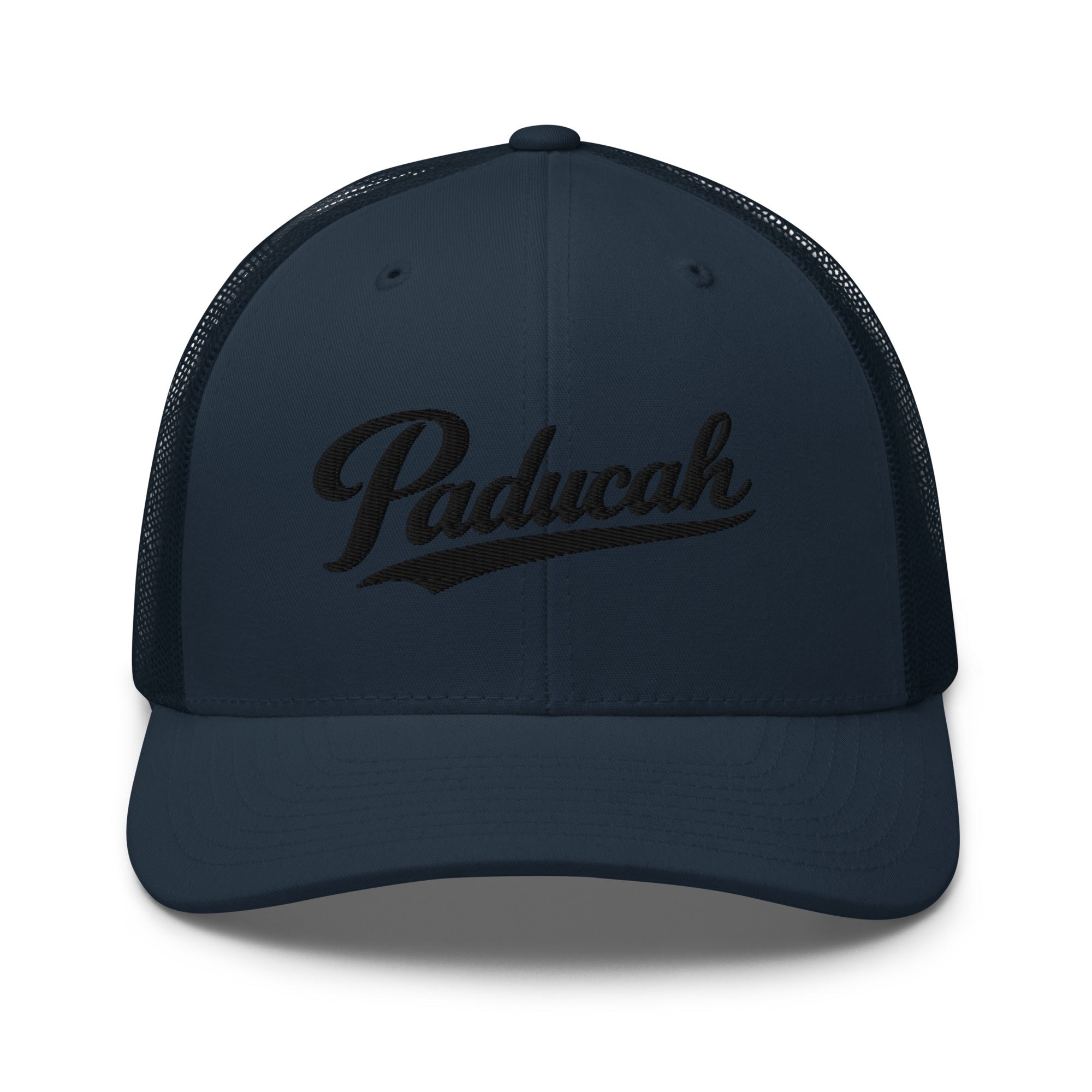 Paducah Vintage Script Trucker Hat – Kentucky Cities Series - Bluegrass Elite Apparel LLC