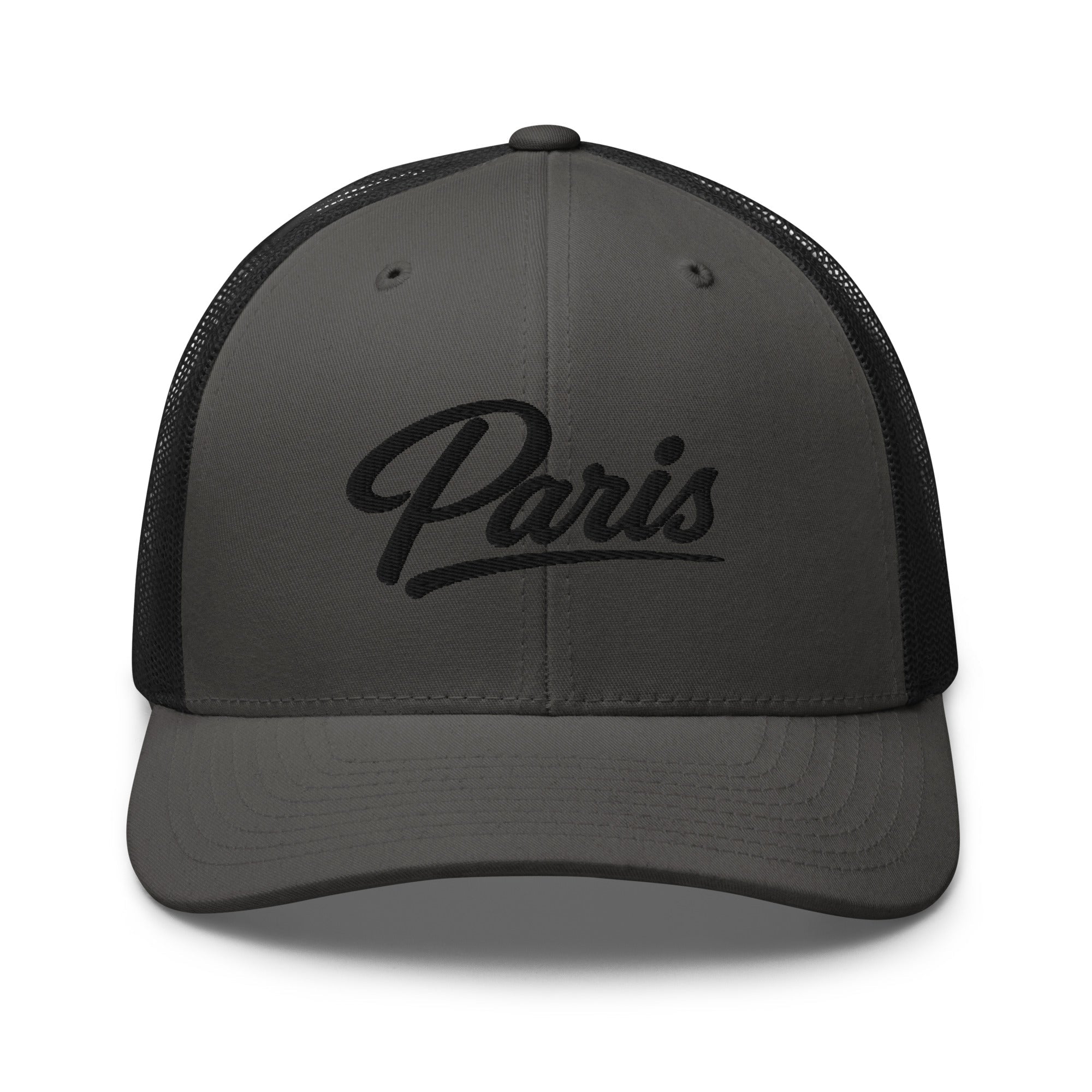 Paris Script Trucker Cap – Kentucky City Series Classic Mesh Hat - Bluegrass Elite Apparel LLC