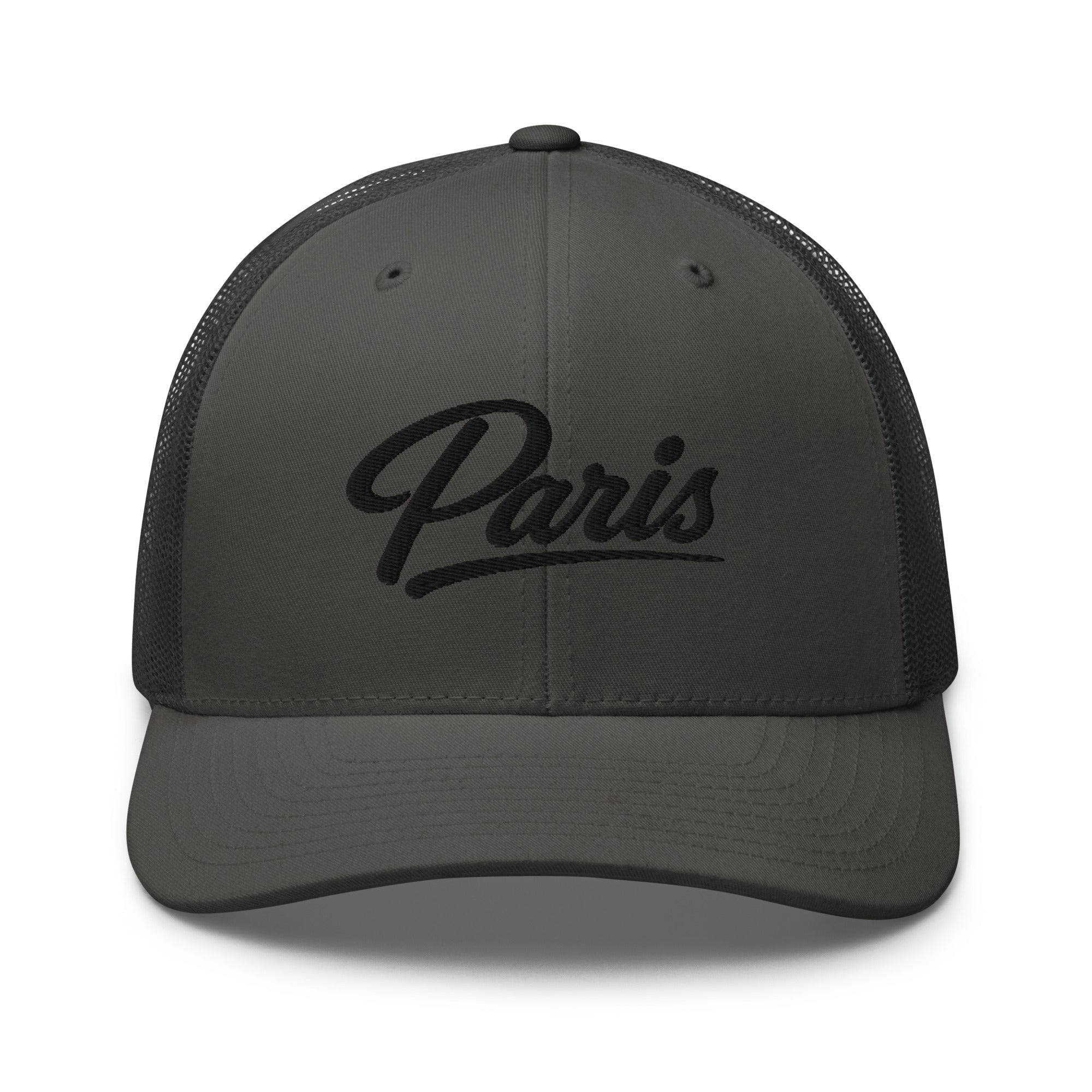 Paris Script Trucker Cap – Kentucky City Series Classic Mesh Hat - Bluegrass Elite Apparel LLC