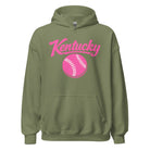 Pink Kentucky Script Softball Hoodie | Classic Pullover Sweatshirt - Bluegrass Elite Apparel LLC