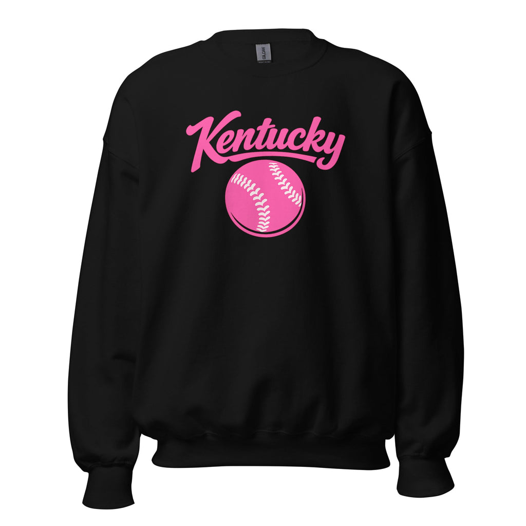Pink Kentucky Script Softball Sweatshirt | Classic Crewneck - Bluegrass Elite Apparel LLC