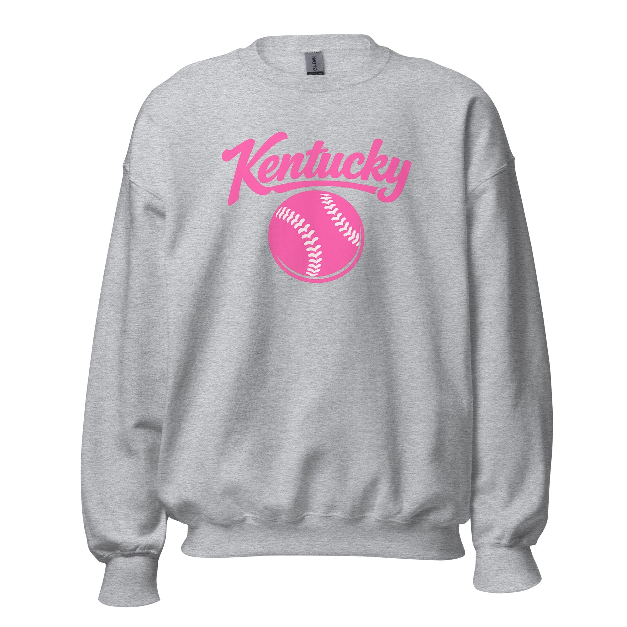 Pink Kentucky Script Softball Sweatshirt | Classic Crewneck - Bluegrass Elite Apparel LLC
