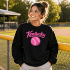 Pink Kentucky Script Softball Sweatshirt | Classic Crewneck - Bluegrass Elite Apparel LLC