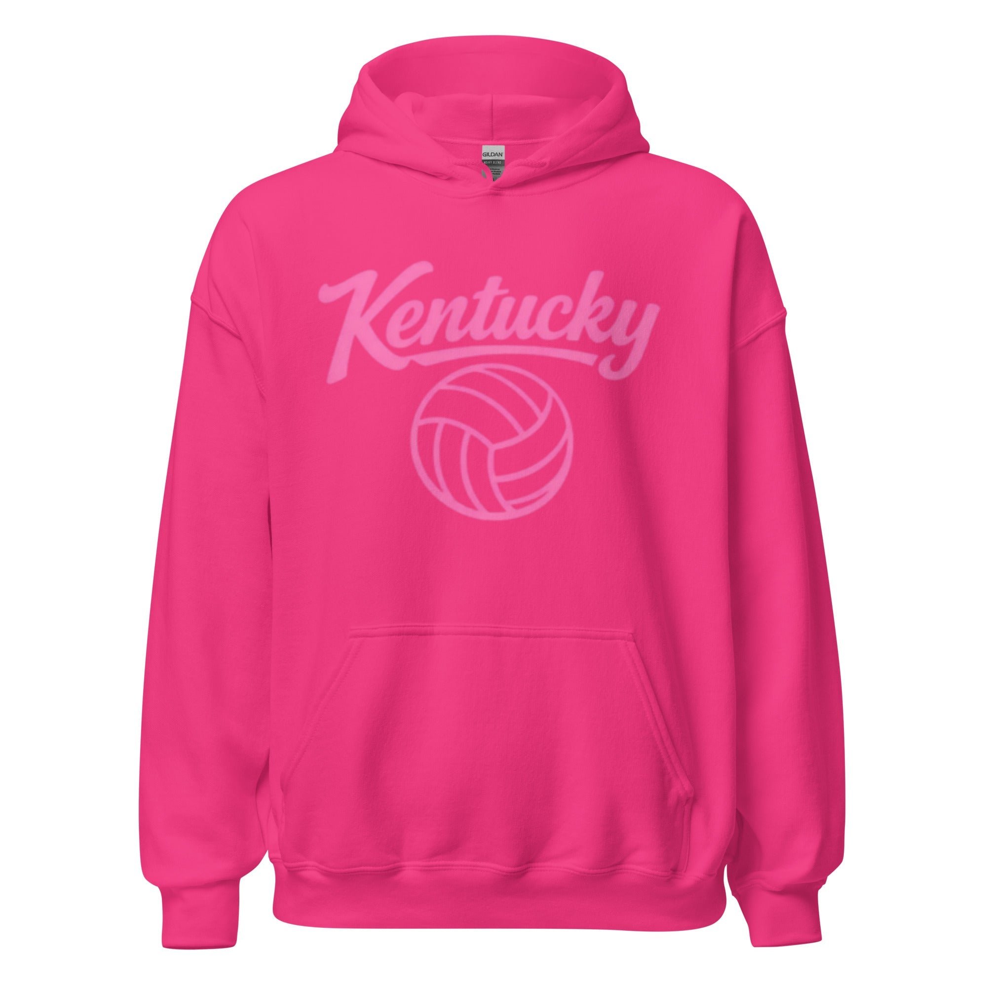Pink Kentucky Script Volleyball Hoodie | Classic Pullover - Bluegrass Elite Apparel LLC