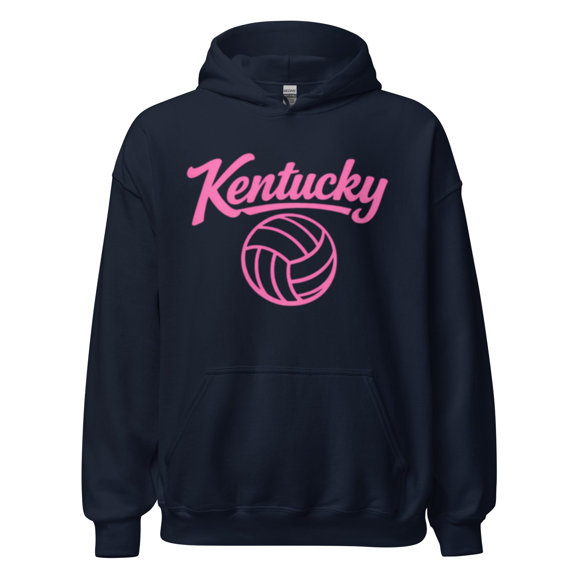 Pink Kentucky Script Volleyball Hoodie | Classic Pullover - Bluegrass Elite Apparel LLC