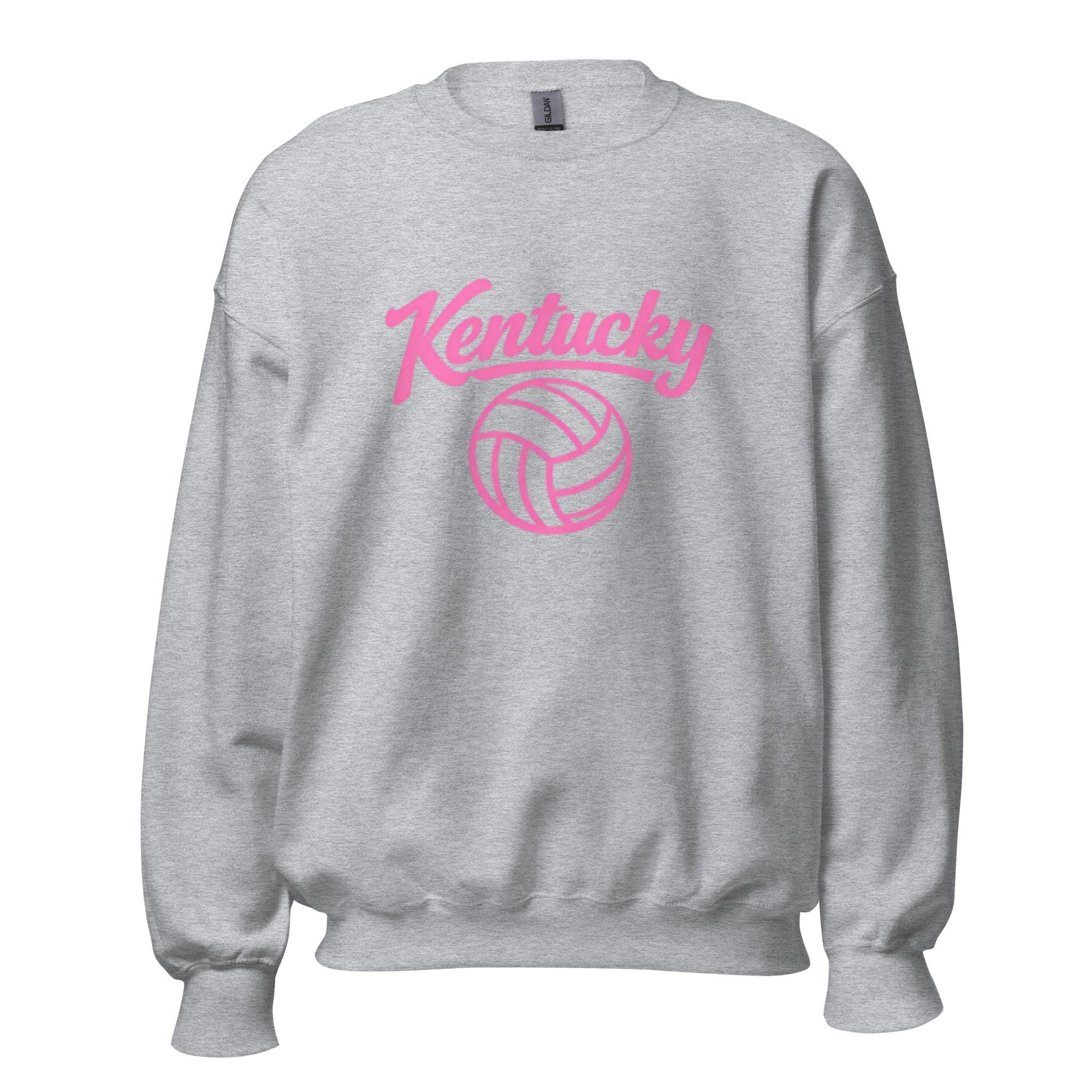 Pink Kentucky Script Volleyball Sweatshirt | Classic Crewneck - Bluegrass Elite Apparel LLC