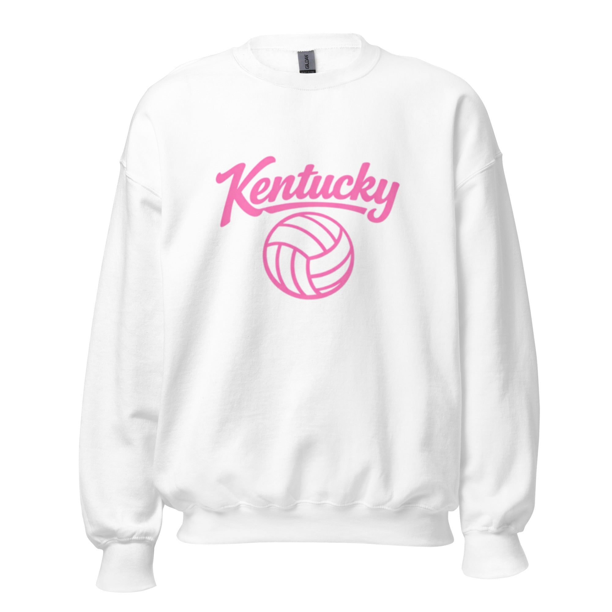 Pink Kentucky Script Volleyball Sweatshirt | Classic Crewneck - Bluegrass Elite Apparel LLC