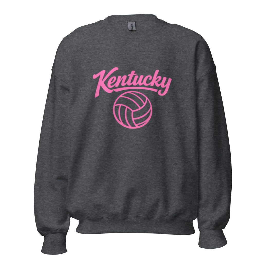 Pink Kentucky Script Volleyball Sweatshirt | Classic Crewneck - Bluegrass Elite Apparel LLC