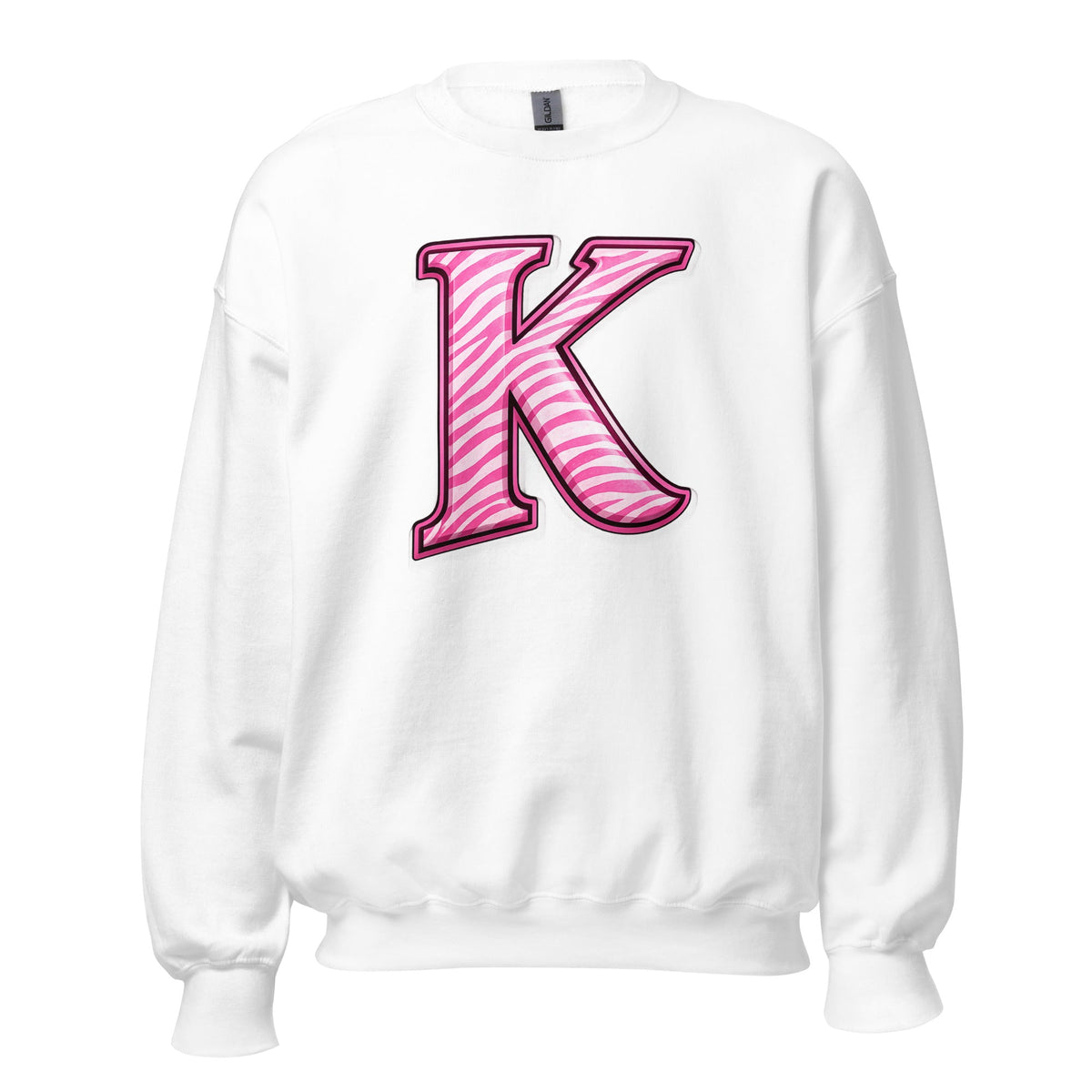 Pink Zebra “K” Unisex Sweatshirt | Classic Fit Fleece - Bluegrass Elite Apparel LLC