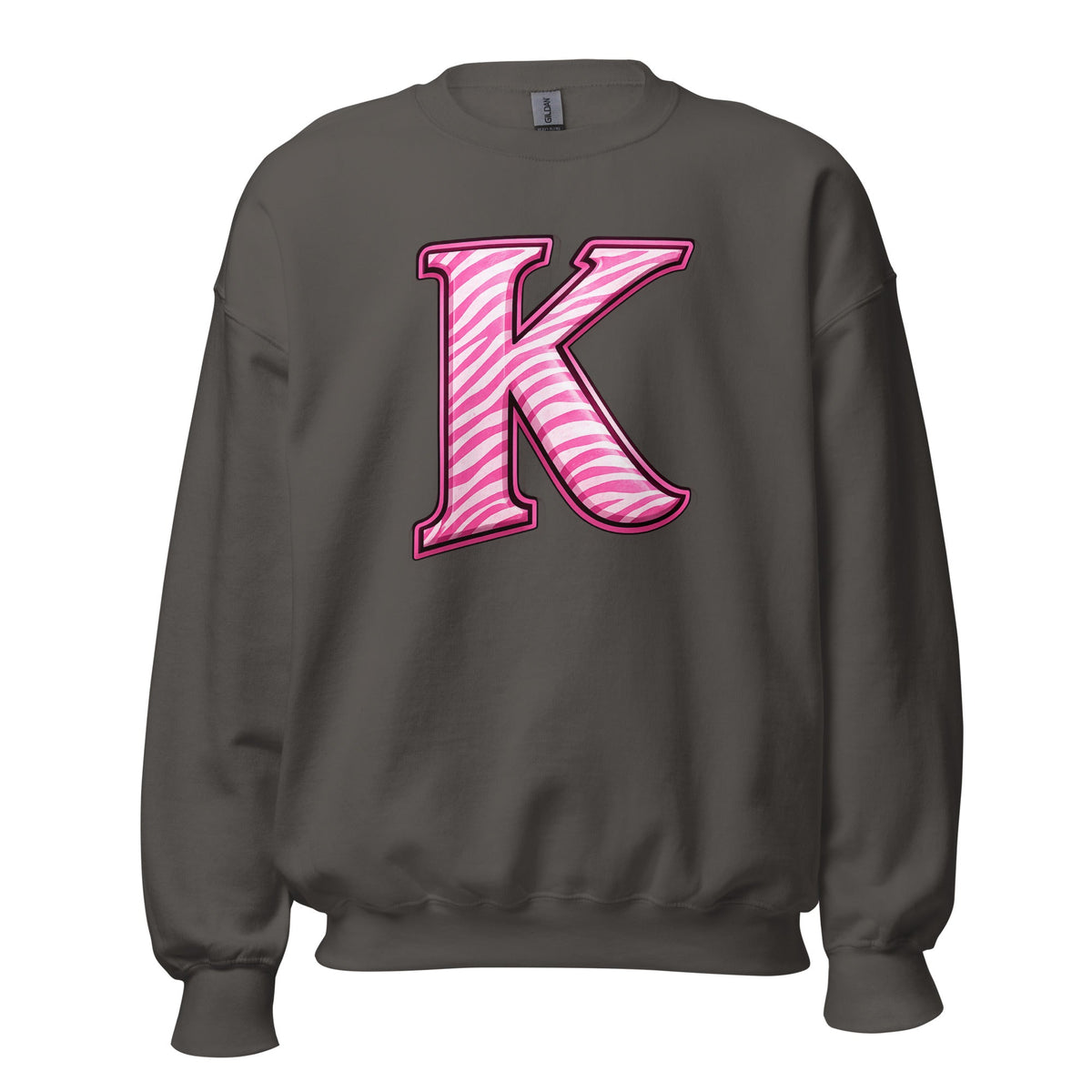 Pink Zebra “K” Unisex Sweatshirt | Classic Fit Fleece - Bluegrass Elite Apparel LLC