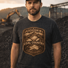 Powered by Coal Country Shirt | Vintage Industrial Badge Design | Classic - Bluegrass Elite Apparel LLC