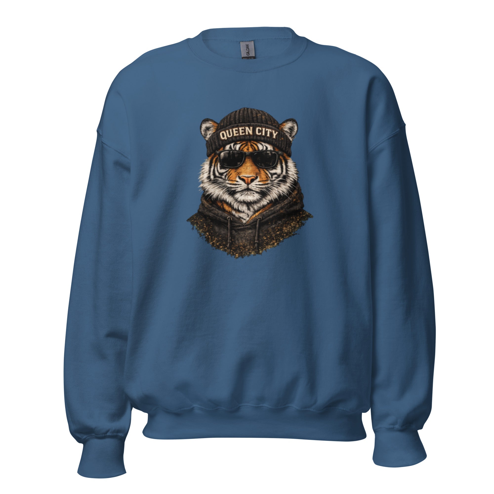 Queen City Tiger Sweatshirt | Cincinnati Street Style - Bluegrass Elite Apparel LLC