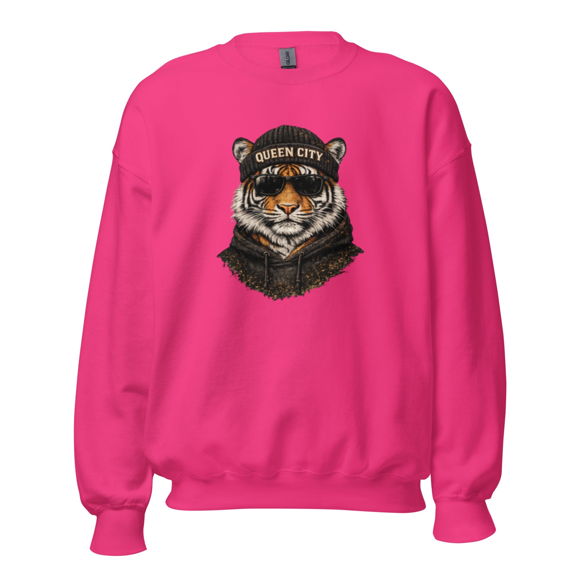 Queen City Tiger Sweatshirt | Cincinnati Street Style - Bluegrass Elite Apparel LLC