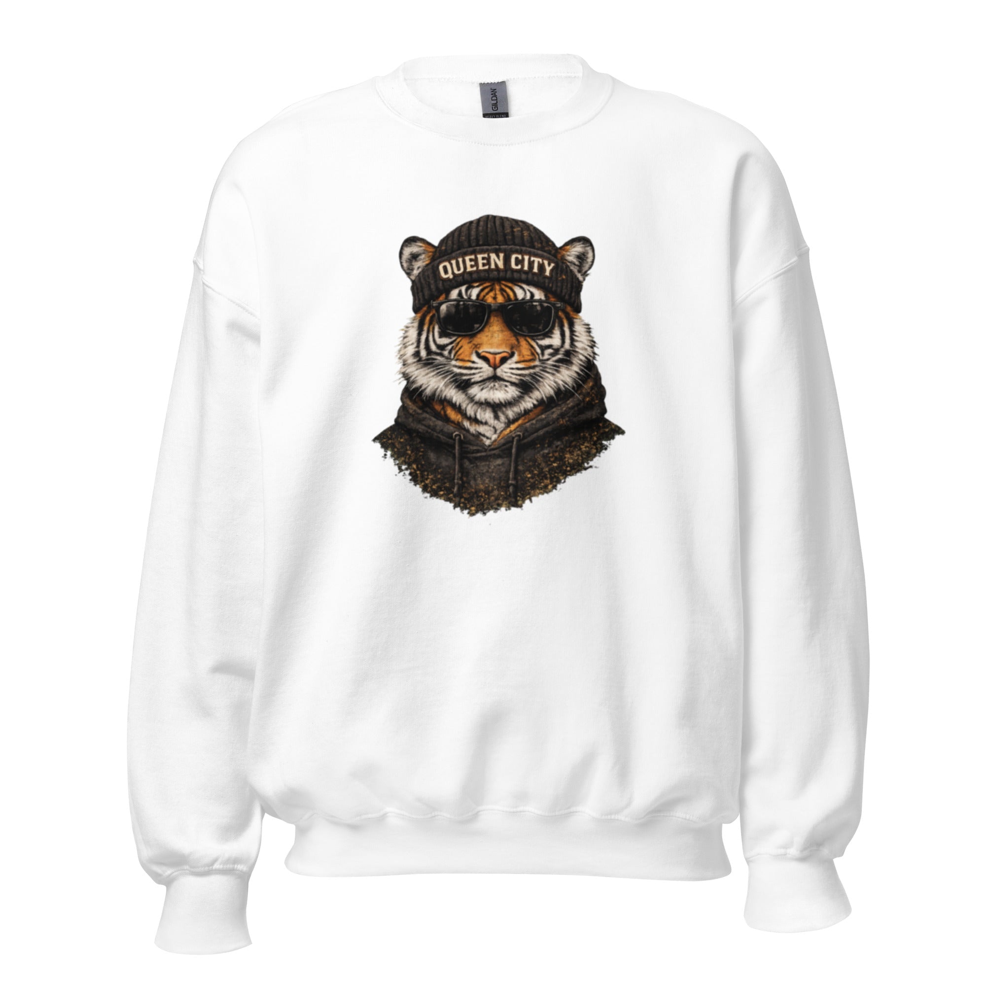 Queen City Tiger Sweatshirt | Cincinnati Street Style - Bluegrass Elite Apparel LLC