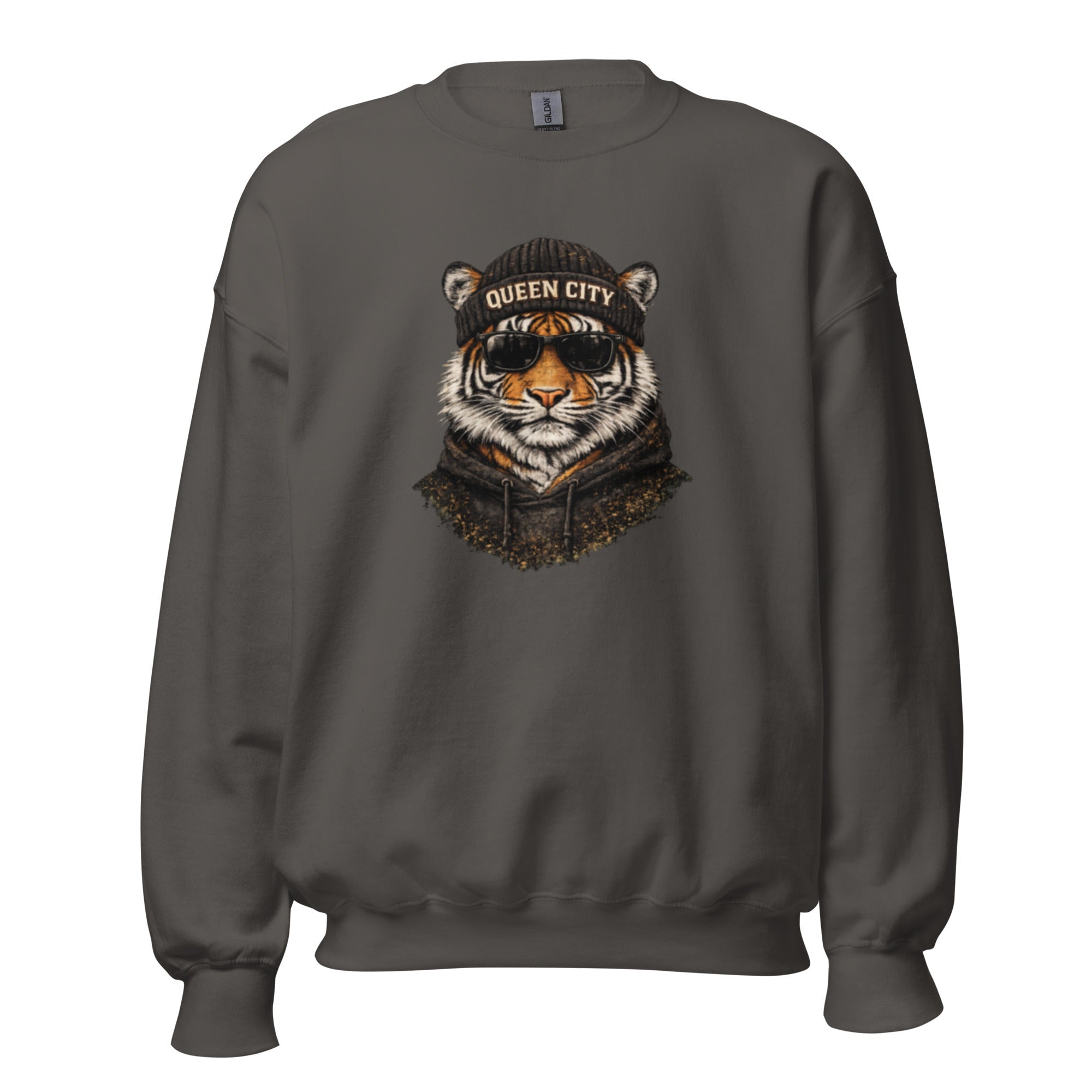 Queen City Tiger Sweatshirt | Cincinnati Street Style - Bluegrass Elite Apparel LLC