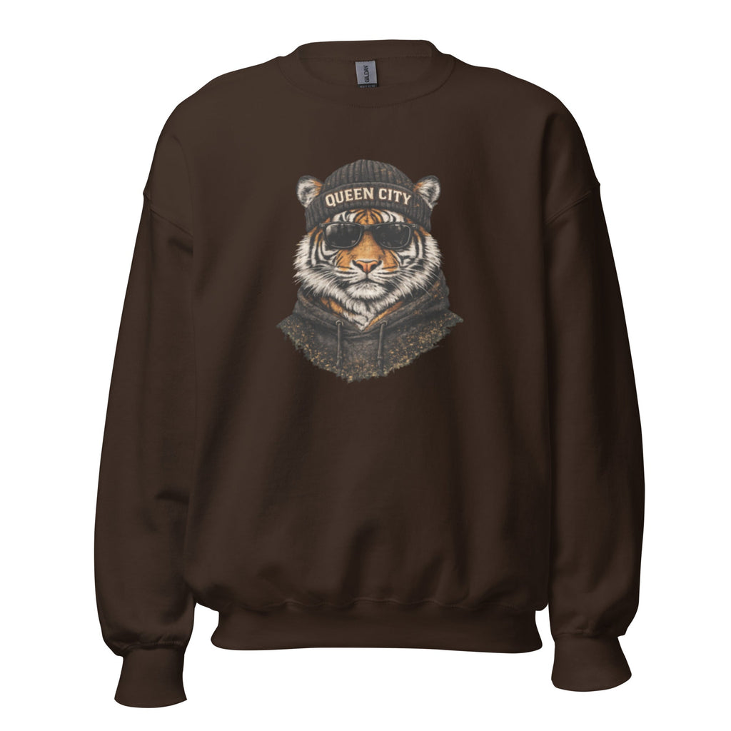 Queen City Tiger Sweatshirt | Cincinnati Street Style - Bluegrass Elite Apparel LLC
