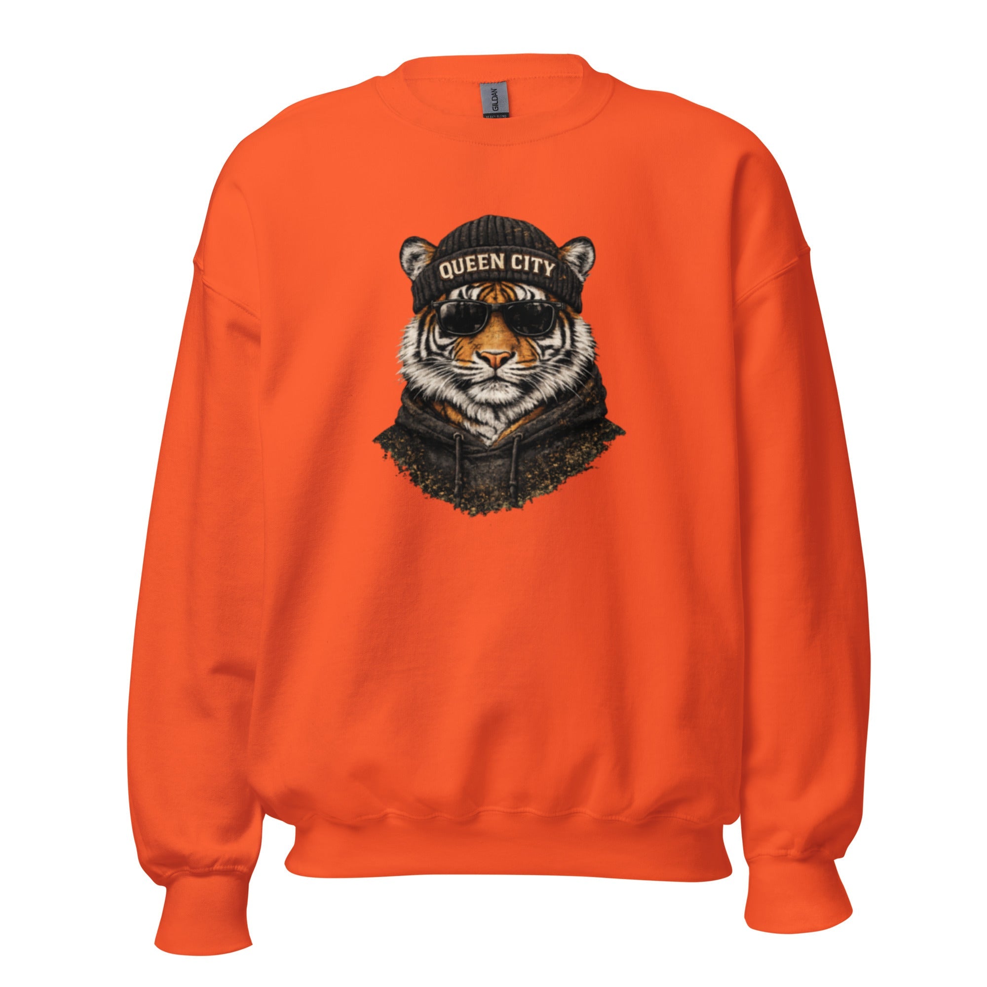 Queen City Tiger Sweatshirt | Cincinnati Street Style - Bluegrass Elite Apparel LLC