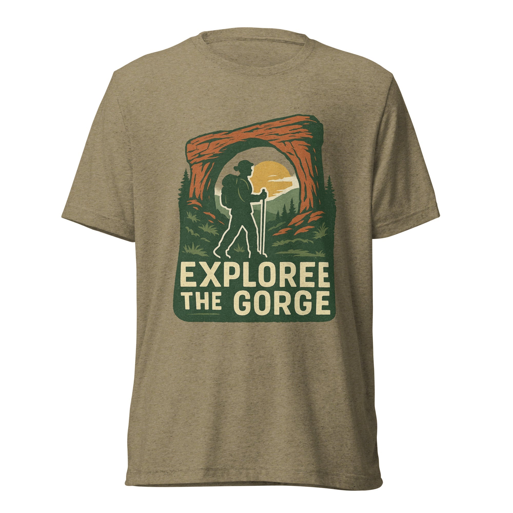 Red River Gorge Hiking Shirt | Explore the Gorge Tee | Elite Tri - Blend - Bluegrass Elite Apparel LLC