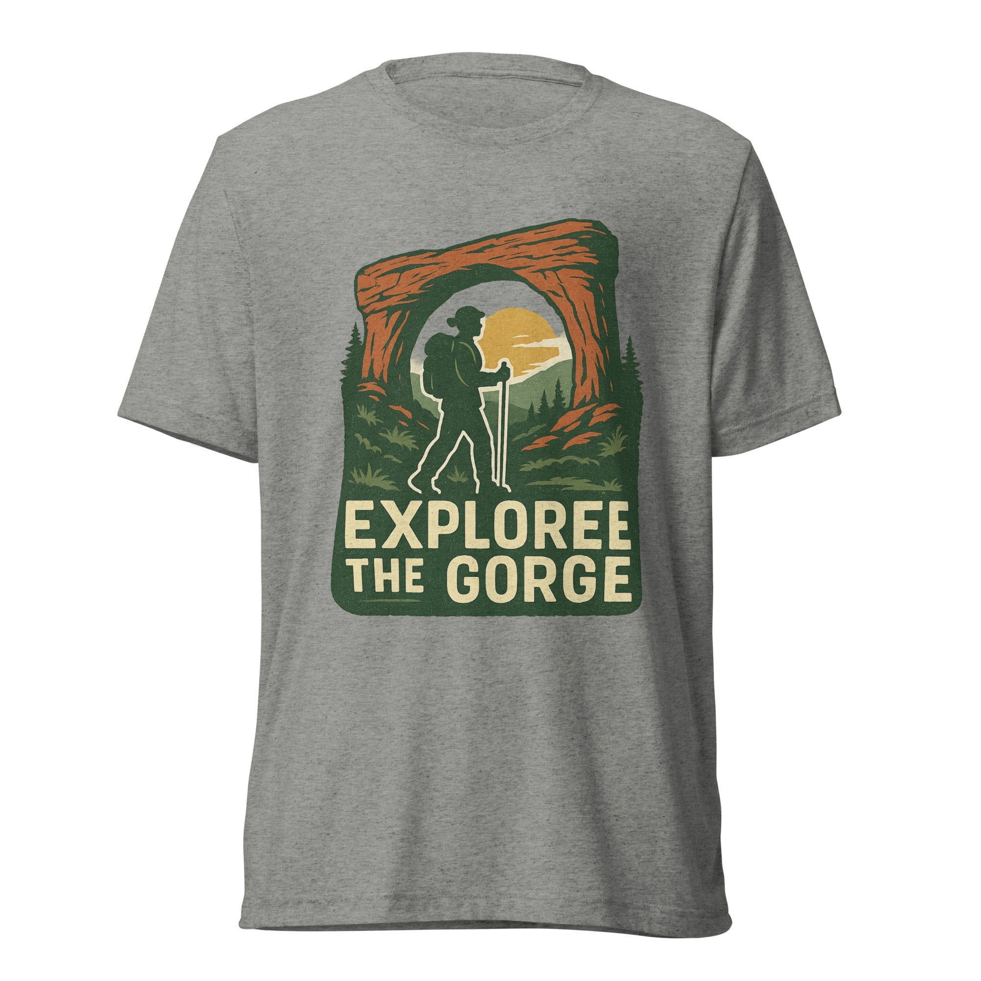 Red River Gorge Hiking Shirt | Explore the Gorge Tee | Elite Tri - Blend - Bluegrass Elite Apparel LLC