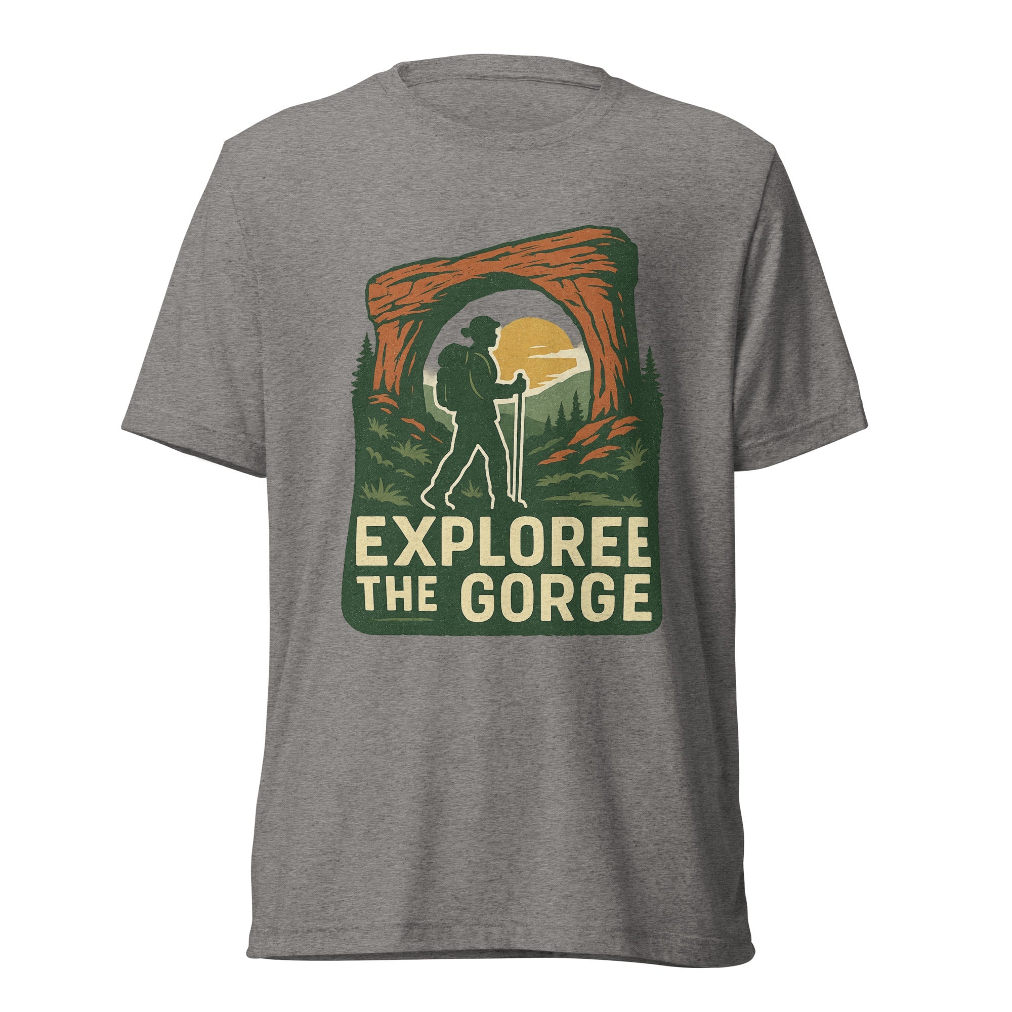 Red River Gorge Hiking Shirt | Explore the Gorge Tee | Elite Tri - Blend - Bluegrass Elite Apparel LLC