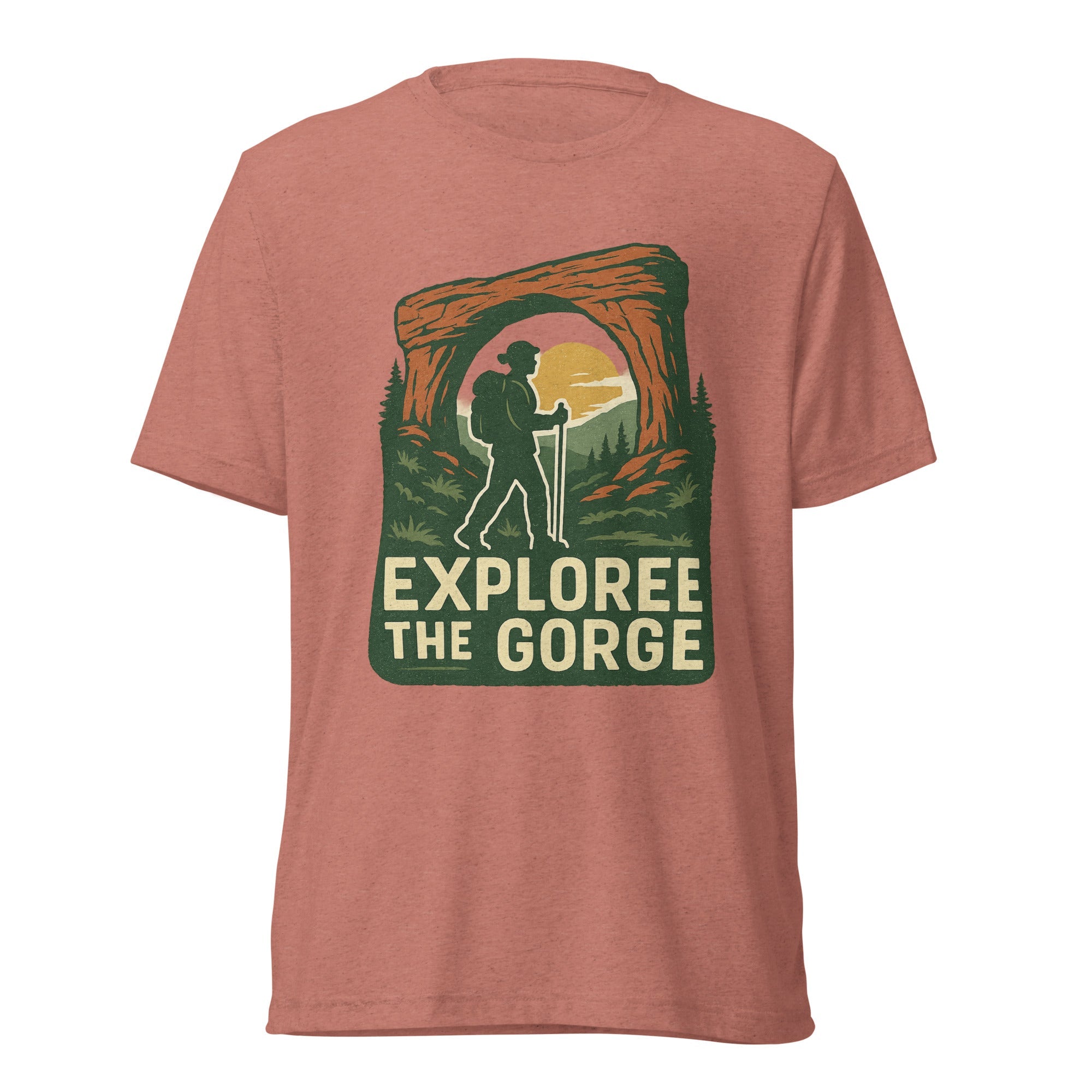 Red River Gorge Hiking Shirt | Explore the Gorge Tee | Elite Tri - Blend - Bluegrass Elite Apparel LLC