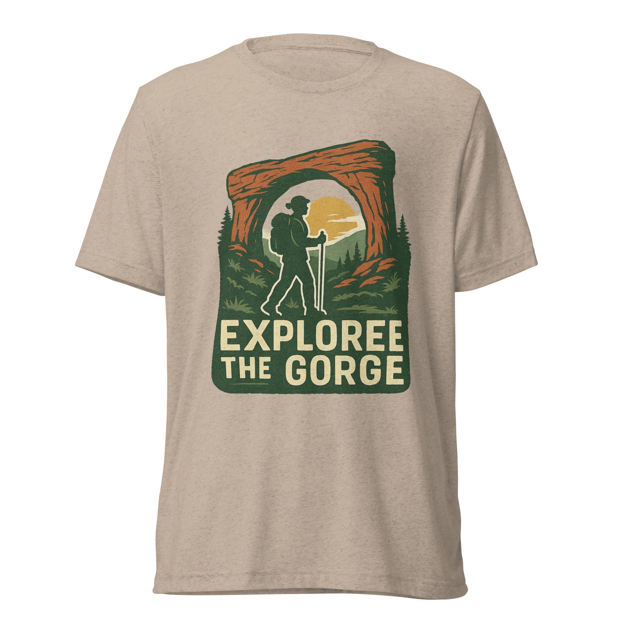 Red River Gorge Hiking Shirt | Explore the Gorge Tee | Elite Tri - Blend - Bluegrass Elite Apparel LLC