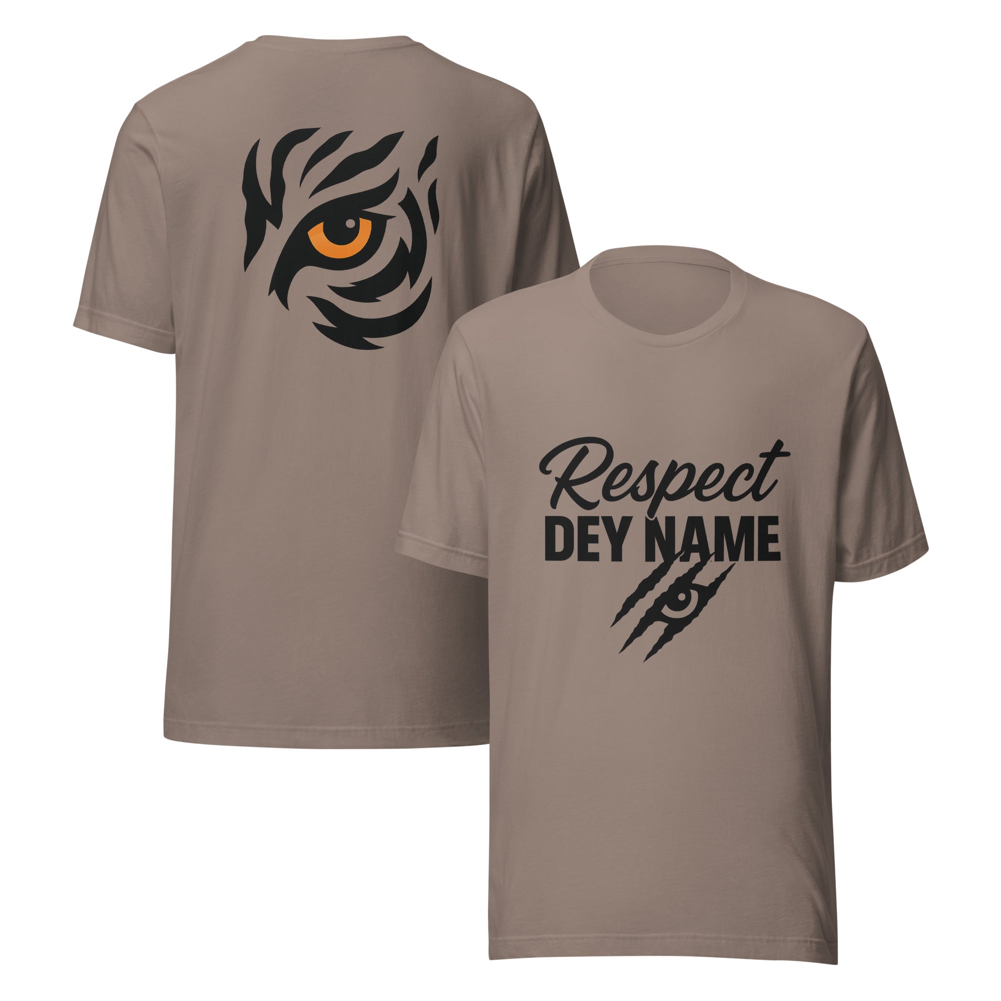 Respect Dey Name T-Shirt | Clawed Script & Tiger Eye Design | Elite - Bluegrass Elite Apparel LLC