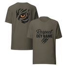 Respect Dey Name T-Shirt | Clawed Script & Tiger Eye Design | Elite - Bluegrass Elite Apparel LLC