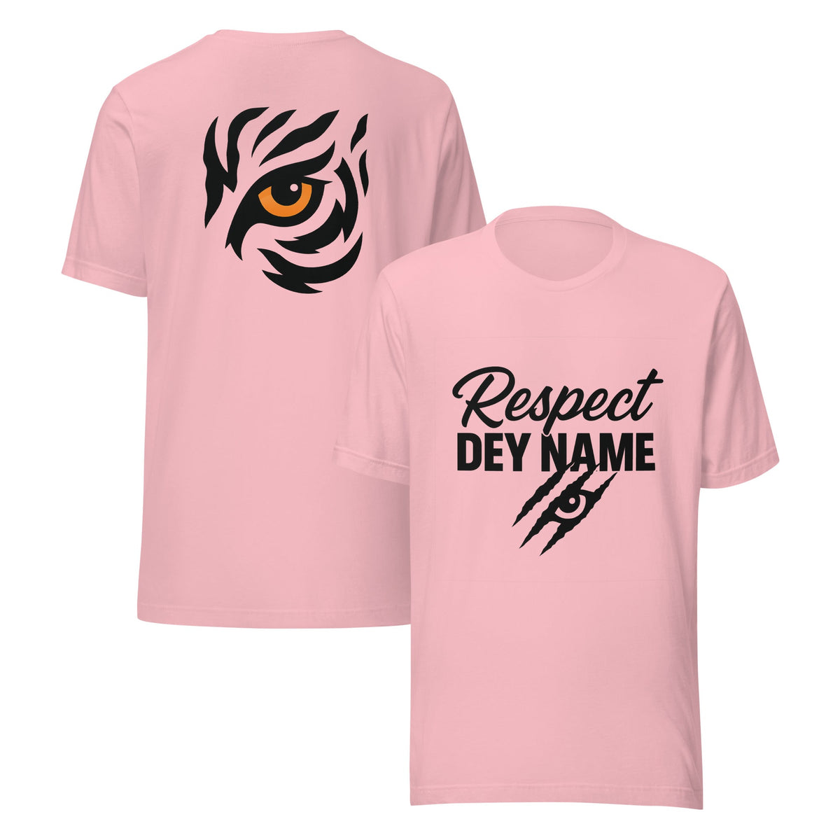 Respect Dey Name T-Shirt | Clawed Script & Tiger Eye Design | Elite - Bluegrass Elite Apparel LLC