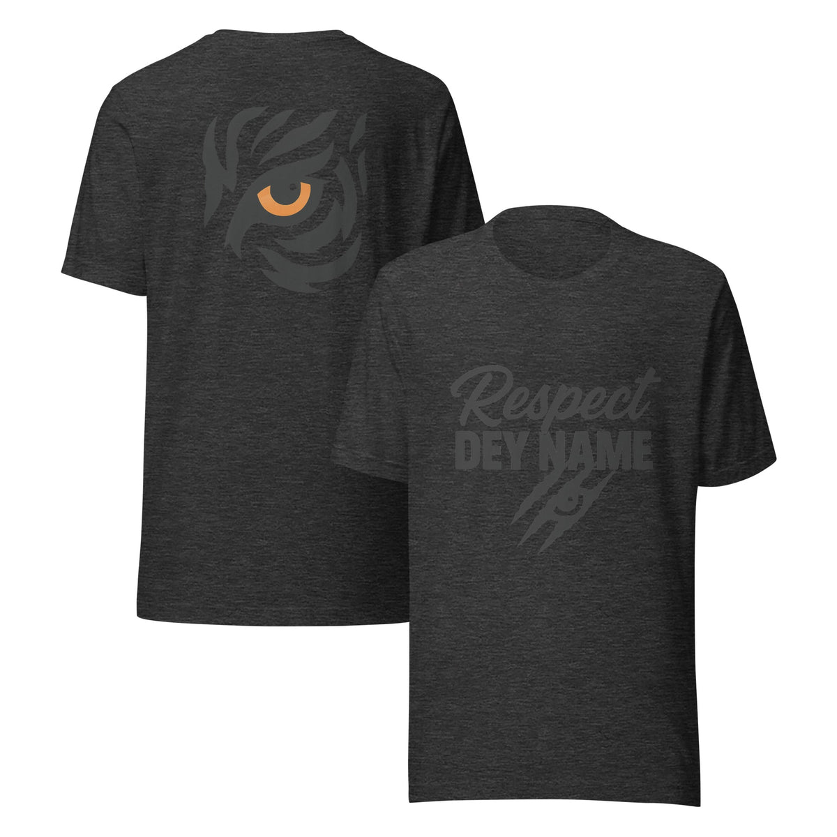 Respect Dey Name T-Shirt | Clawed Script & Tiger Eye Design | Elite - Bluegrass Elite Apparel LLC