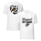 Respect Dey Name T-Shirt | Clawed Script & Tiger Eye Design | Elite - Bluegrass Elite Apparel LLC