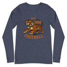 Retro Tiger Football Long Sleeve T-Shirt | Est. 1968 Vintage Style | Classic Airlume Cotton - Bluegrass Elite Apparel LLC