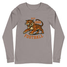 Retro Tiger Football Long Sleeve T-Shirt | Est. 1968 Vintage Style | Classic Airlume Cotton - Bluegrass Elite Apparel LLC