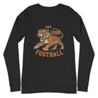 Retro Tiger Football Long Sleeve T-Shirt | Est. 1968 Vintage Style | Classic Airlume Cotton - Bluegrass Elite Apparel LLC
