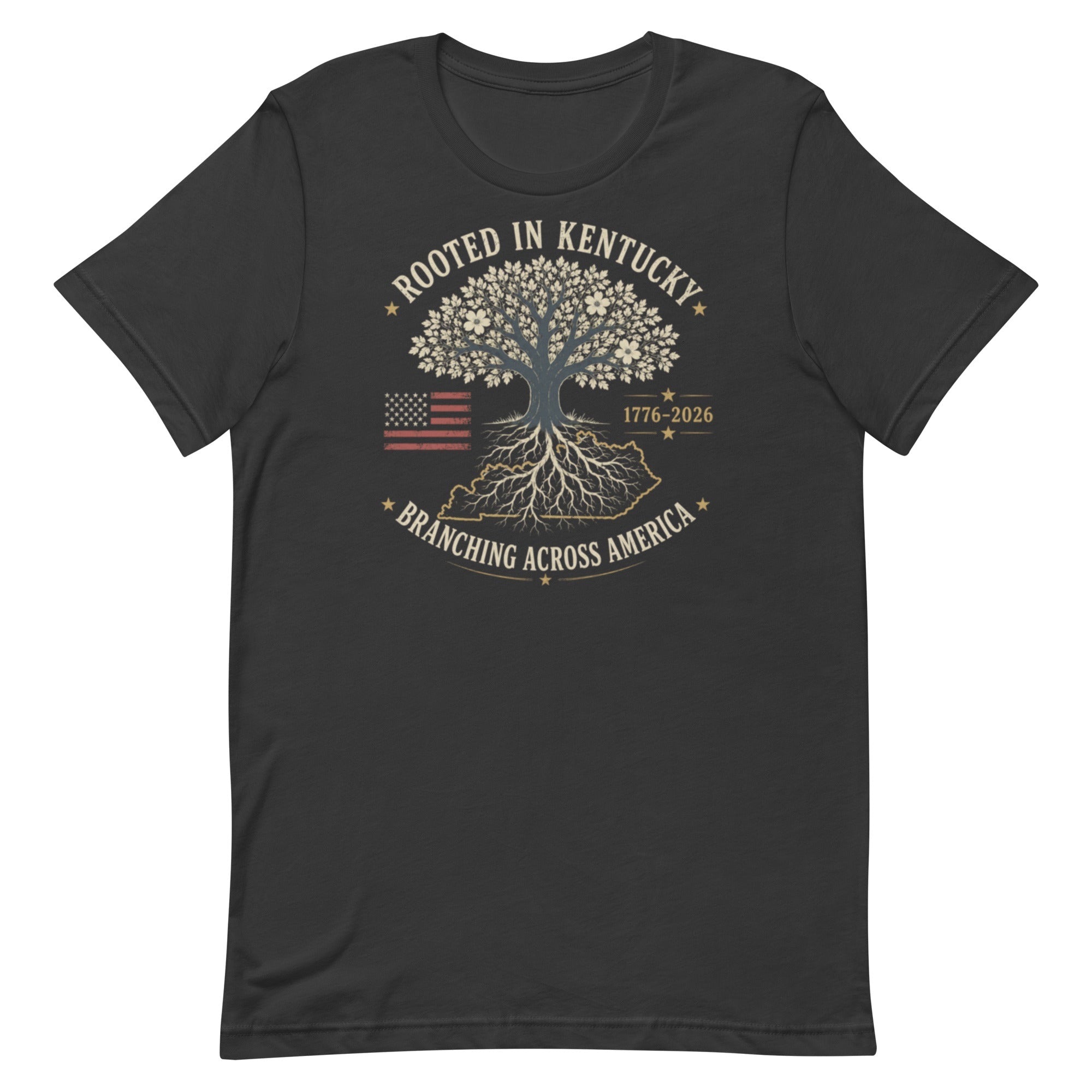Rooted in Kentucky Branching Across America T-Shirt | Heritage Tree Design | Classic - Bluegrass Elite Apparel LLC