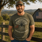 Rooted in Kentucky Branching Across America T-Shirt | Heritage Tree Design | Classic - Bluegrass Elite Apparel LLC