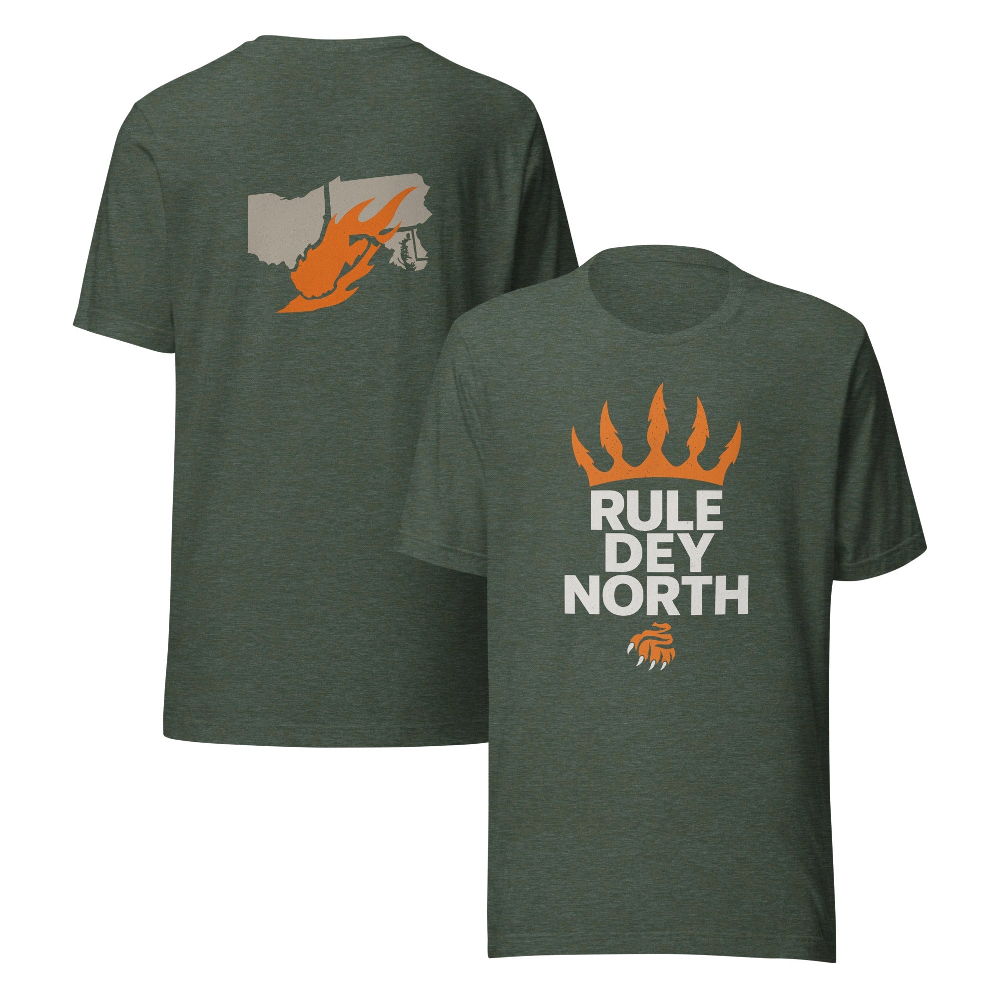 Rule Dey North T-Shirt | Crown & Claw Map Design | Elite - Bluegrass Elite Apparel LLC
