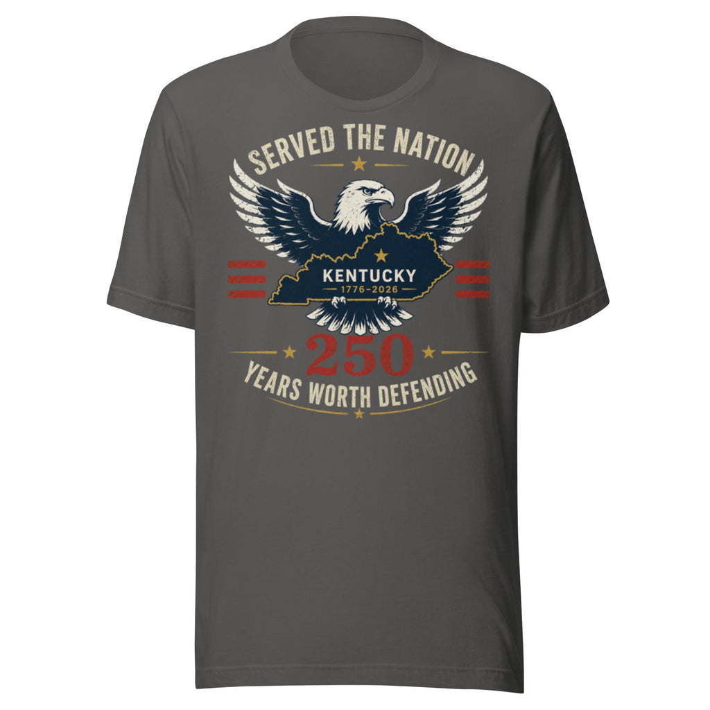 Served the Nation 250 Heritage T-Shirt | Eagle Kentucky Design | Classic - Bluegrass Elite Apparel LLC