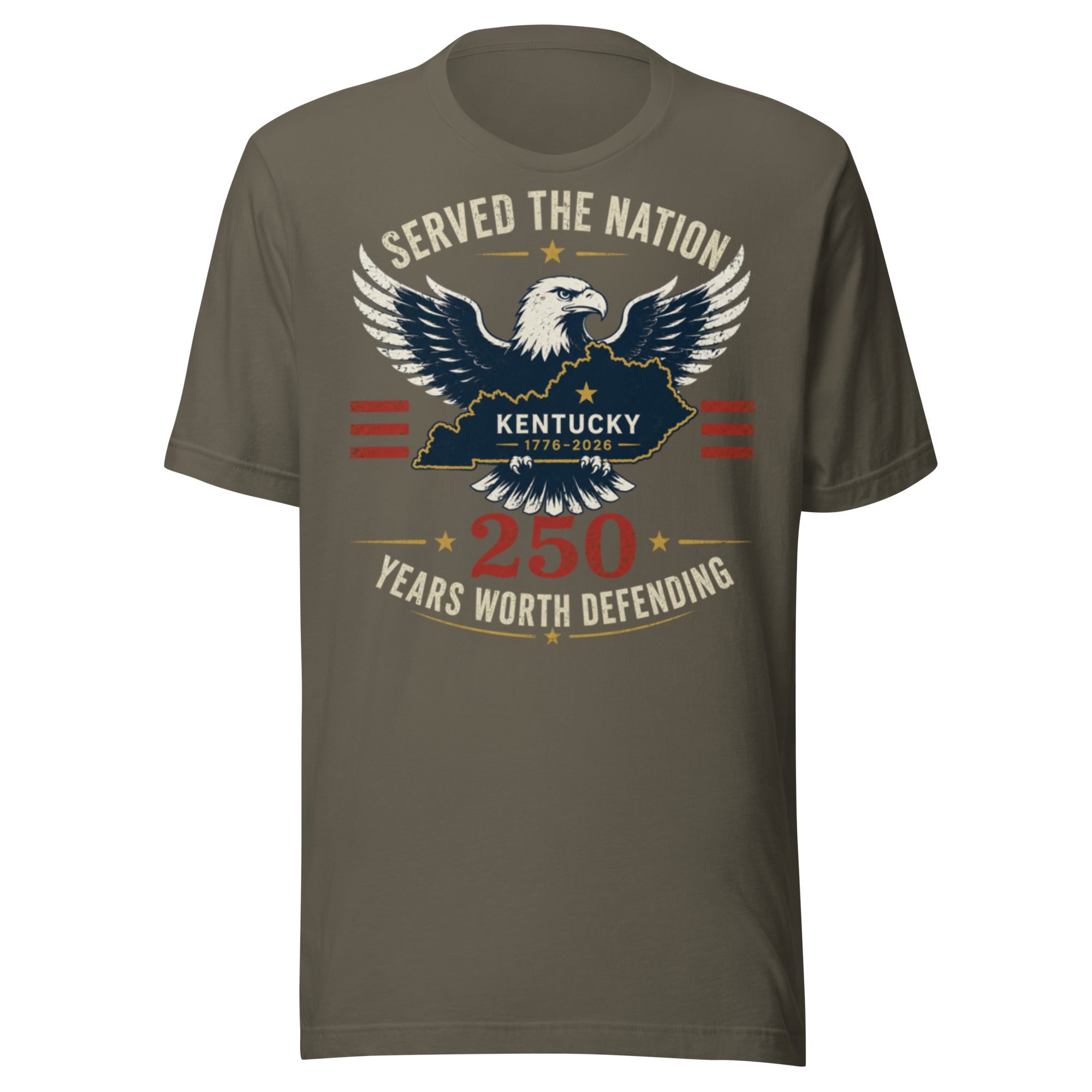Served the Nation 250 Heritage T-Shirt | Eagle Kentucky Design | Classic - Bluegrass Elite Apparel LLC