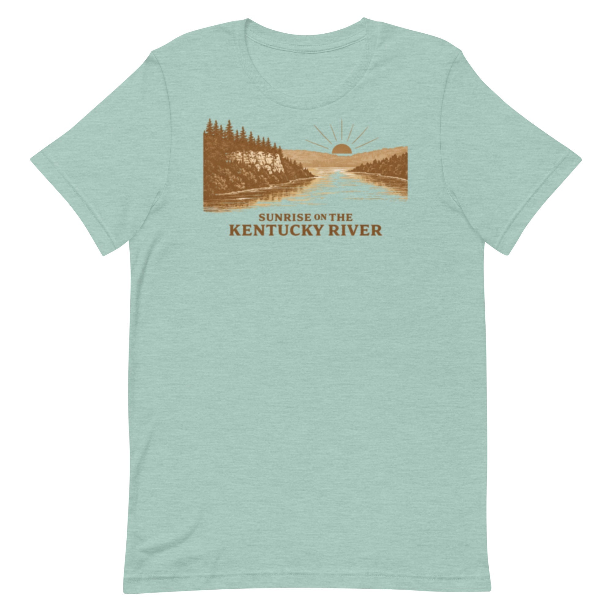 Sunrise Kentucky River Shirt | Minimal Two Tone Bluff Design | Classic - Bluegrass Elite Apparel LLC