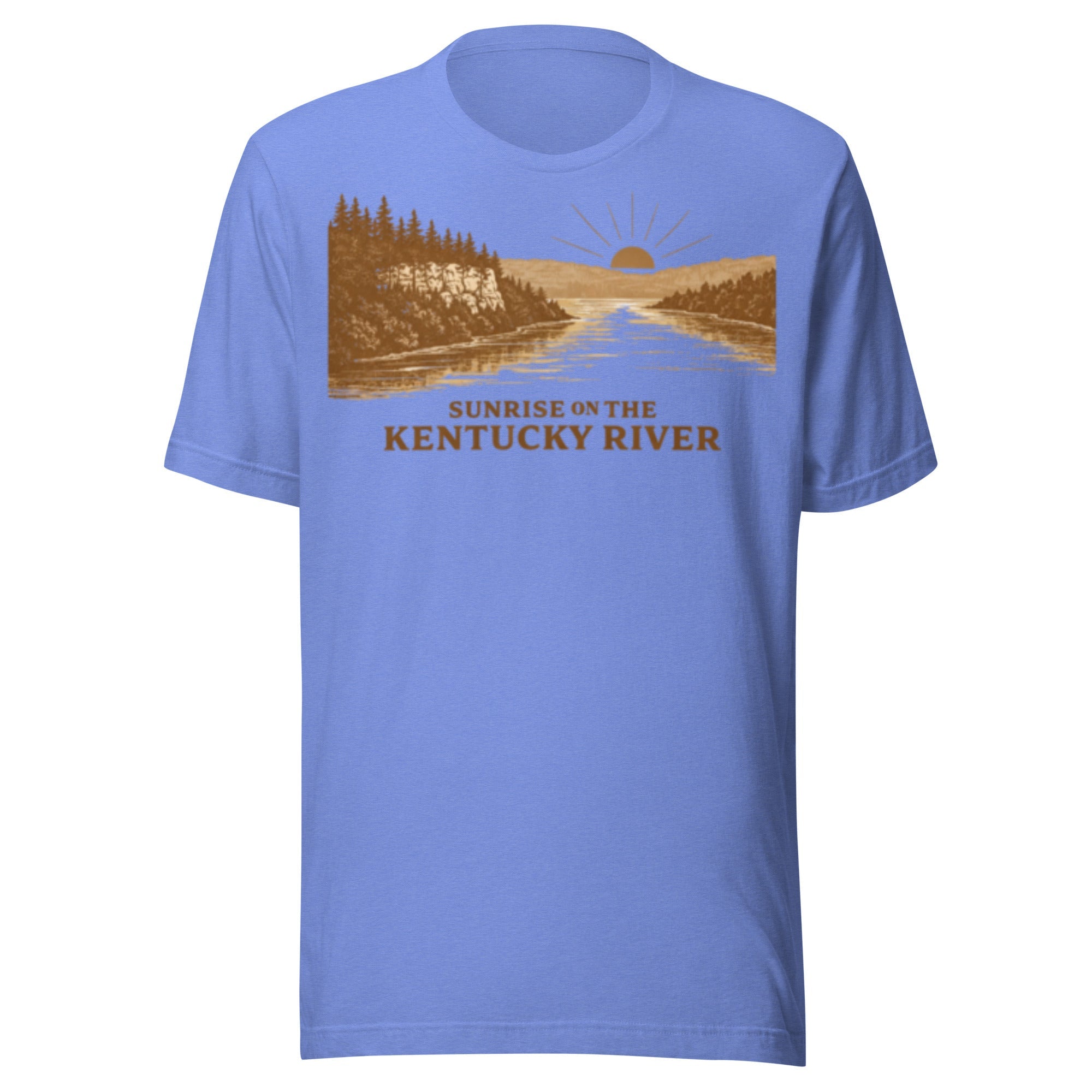 Sunrise Kentucky River Shirt | Minimal Two Tone Bluff Design | Classic - Bluegrass Elite Apparel LLC