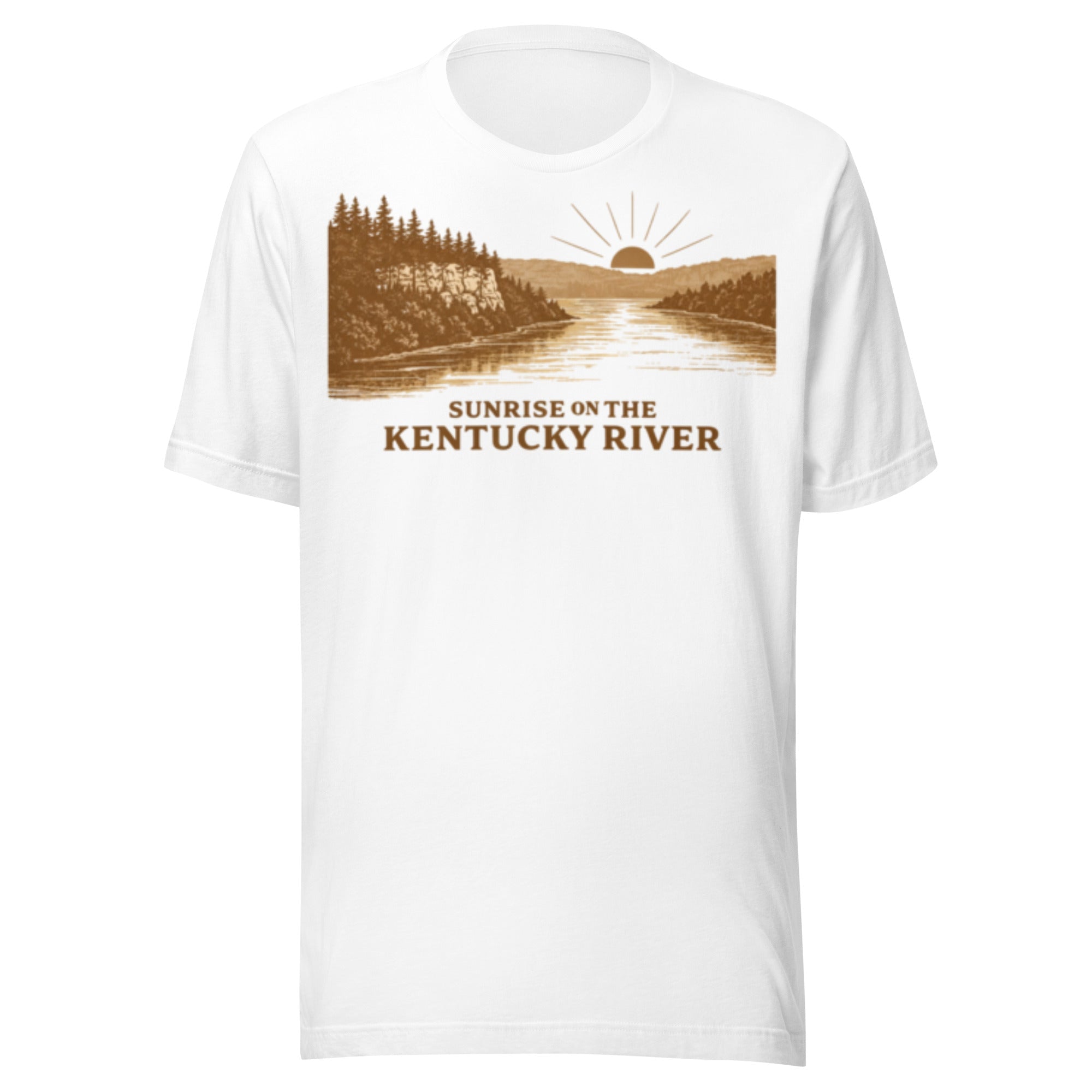 Sunrise Kentucky River Shirt | Minimal Two Tone Bluff Design | Classic - Bluegrass Elite Apparel LLC