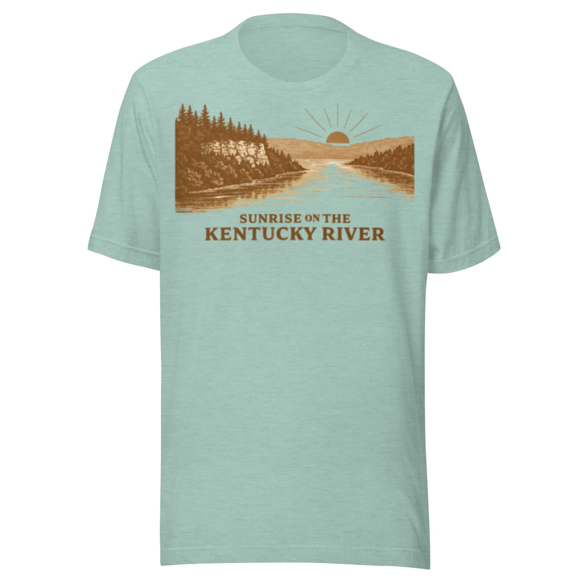 Sunrise Kentucky River Shirt | Minimal Two Tone Bluff Design | Classic - Bluegrass Elite Apparel LLC