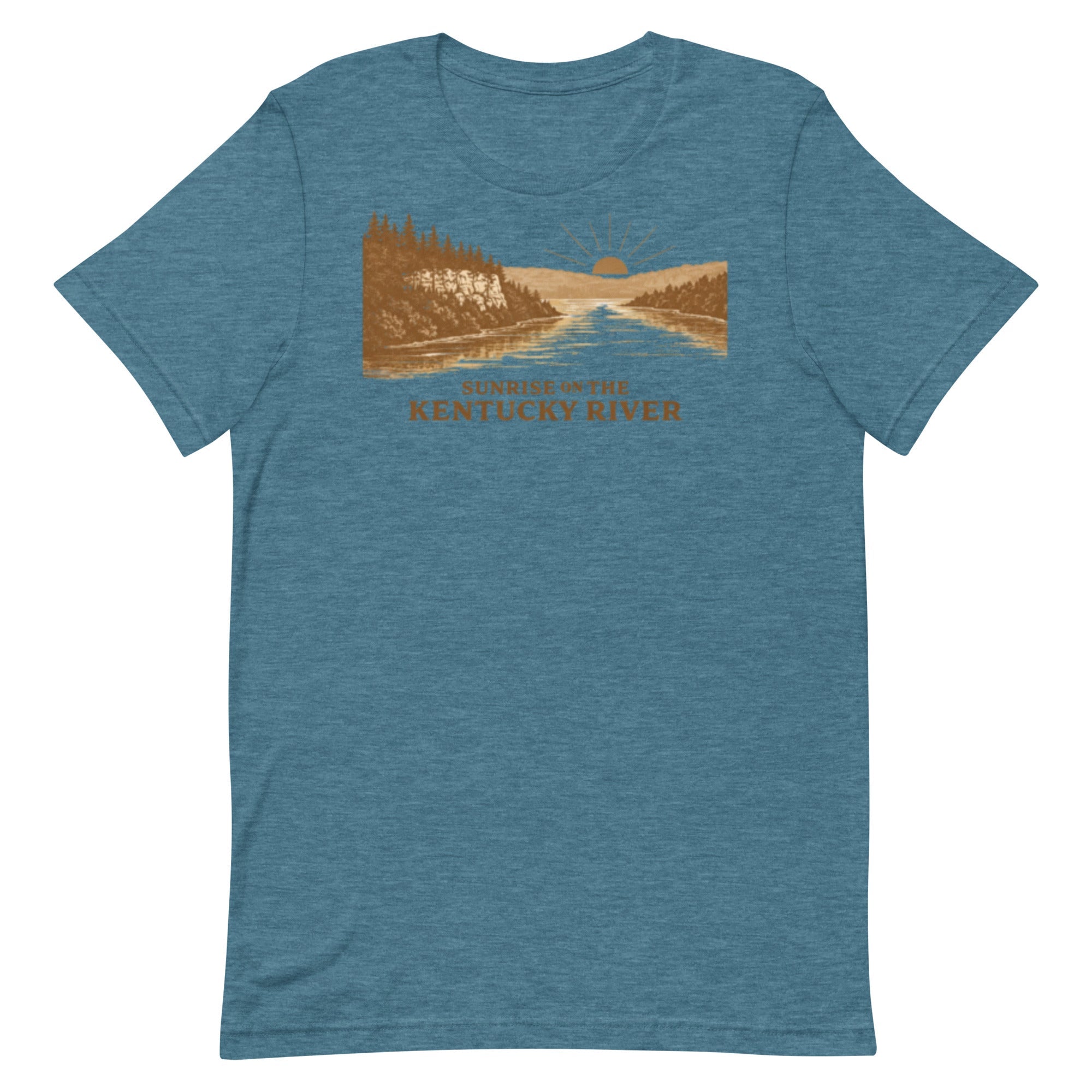 Sunrise Kentucky River Shirt | Minimal Two Tone Bluff Design | Classic - Bluegrass Elite Apparel LLC