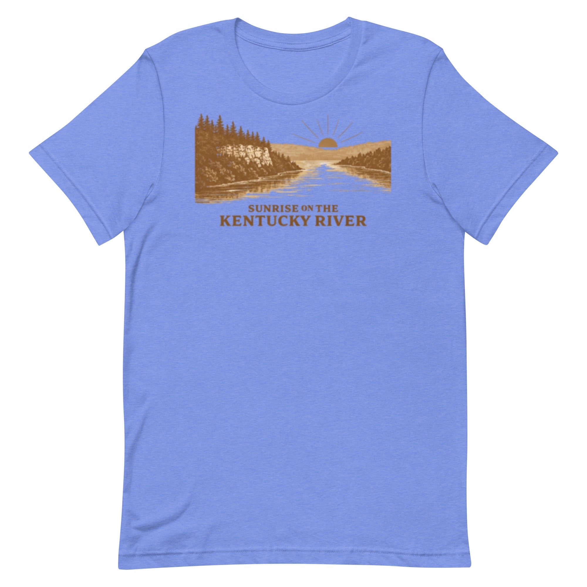 Sunrise Kentucky River Shirt | Minimal Two Tone Bluff Design | Classic - Bluegrass Elite Apparel LLC